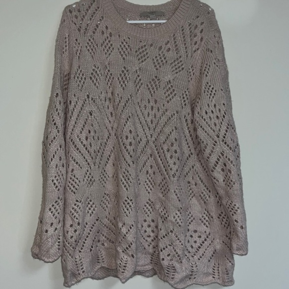 Pale Pink Plus Loft Sweater